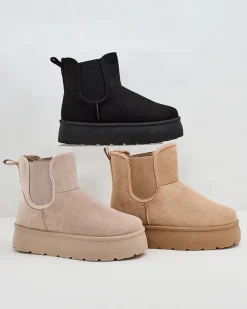 Sale Krótkie buty a'la śniegowce damskie Nomas Śniegowce|Botki Na Platformie