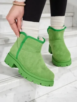 Online Krótkie buty a'la śniegowce damskie Hozises Śniegowce|Botki Na Płaskim Obcasie