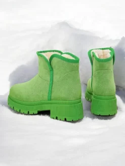 Online Krótkie buty a'la śniegowce damskie Hozises Śniegowce|Botki Na Płaskim Obcasie