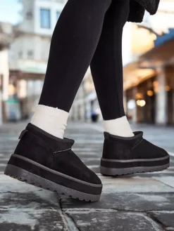 Best Krótkie buty a'la śniegowce damskie Biovve Śniegowce|Botki Z Delikatnym Ociepleniem