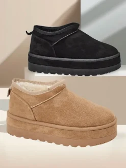 Best Krótkie buty a'la śniegowce damskie Biovve Śniegowce|Botki Z Delikatnym Ociepleniem