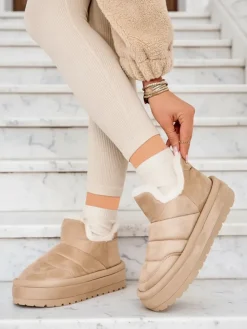 Krótkie buty a'la śniegowce damskie Zoeno Śniegowce|Botki Z Delikatnym Ociepleniem