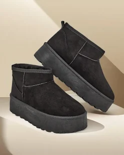 Sale Krótkie buty a'la śniegowce damskie Havale Śniegowce|Botki Na Platformie