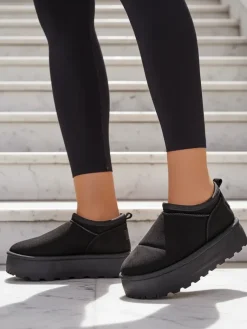 Best Krótkie buty a'la śniegowce damskie Ozozi Śniegowce|Botki Z Delikatnym Ociepleniem