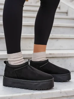 Best Krótkie buty a'la śniegowce damskie Ozozi Śniegowce|Botki Z Delikatnym Ociepleniem