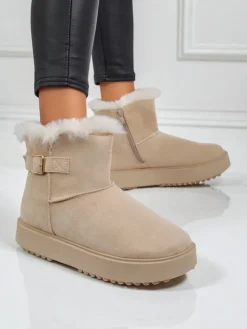 Online Krótkie buty a'la śniegowce damskie Aurelia Classico Śniegowce|Botki Na Platformie