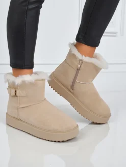 Online Krótkie buty a'la śniegowce damskie Aurelia Classico Śniegowce|Botki Na Platformie