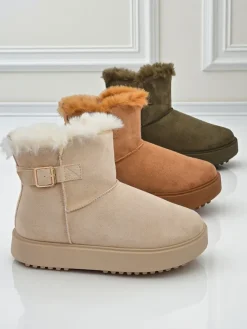 Online Krótkie buty a'la śniegowce damskie Aurelia Classico Śniegowce|Botki Na Platformie