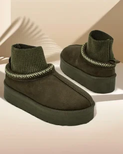 Online Krótkie buty a'la śniegowce damskie Narorzi Śniegowce|Botki Z Delikatnym Ociepleniem