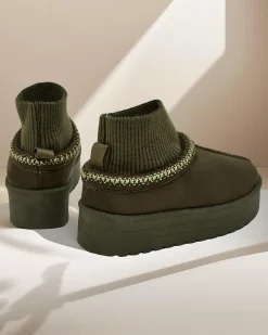 Online Krótkie buty a'la śniegowce damskie Narorzi Śniegowce|Botki Z Delikatnym Ociepleniem