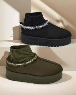 Online Krótkie buty a'la śniegowce damskie Narorzi Śniegowce|Botki Z Delikatnym Ociepleniem