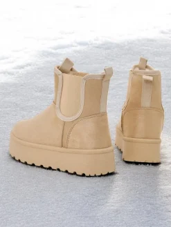 Clearance Krótkie buty a'la śniegowce damskie Vierris Śniegowce|Botki Na Platformie