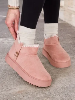 Hot Krótkie buty a'la śniegowce damskie Ewioz Śniegowce|Botki Z Delikatnym Ociepleniem