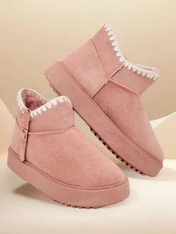 Hot Krótkie buty a'la śniegowce damskie Ewioz Śniegowce|Botki Z Delikatnym Ociepleniem