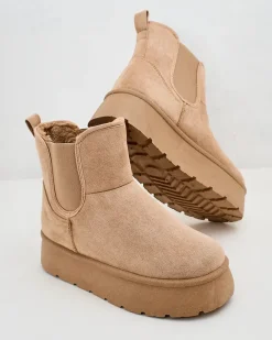 New Krótkie buty a'la śniegowce damskie Nomas Śniegowce|Botki Na Platformie