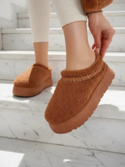 New Krótkie buty a'la śniegowce damskie Esel Śniegowce|Botki Z Delikatnym Ociepleniem