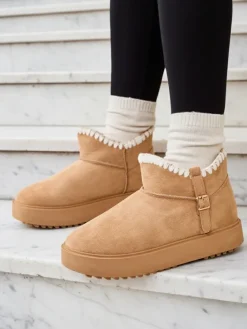 New Krótkie buty a'la śniegowce damskie Ewioz Śniegowce|Botki Z Delikatnym Ociepleniem