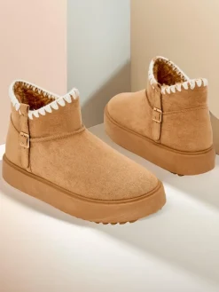 New Krótkie buty a'la śniegowce damskie Ewioz Śniegowce|Botki Z Delikatnym Ociepleniem