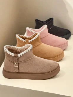 New Krótkie buty a'la śniegowce damskie Ewioz Śniegowce|Botki Z Delikatnym Ociepleniem