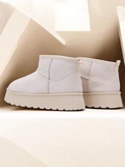 New Krótkie buty a'la śniegowce damskie Hezio Śniegowce|Botki Na Platformie