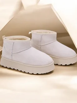 New Krótkie buty a'la śniegowce damskie Hezio Śniegowce|Botki Na Platformie