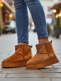 Clearance Krótkie buty a'la śniegowce damskie Fortesse Śniegowce|Botki Na Platformie