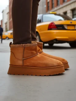 Clearance Krótkie buty a'la śniegowce damskie Fortesse Śniegowce|Botki Na Platformie