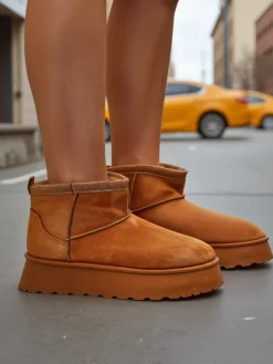 Clearance Krótkie buty a'la śniegowce damskie Fortesse Śniegowce|Botki Na Platformie