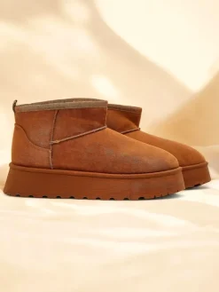 Clearance Krótkie buty a'la śniegowce damskie Fortesse Śniegowce|Botki Na Platformie