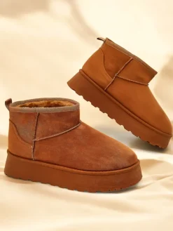 Clearance Krótkie buty a'la śniegowce damskie Fortesse Śniegowce|Botki Na Platformie