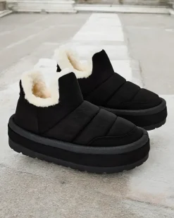 New Krótkie buty a'la śniegowce damskie Zoeno Śniegowce|Botki Na Platformie