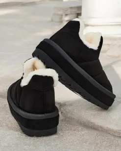 New Krótkie buty a'la śniegowce damskie Zoeno Śniegowce|Botki Na Platformie