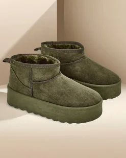 Hot Krótkie buty a'la śniegowce damskie Havale Śniegowce|Botki Na Platformie