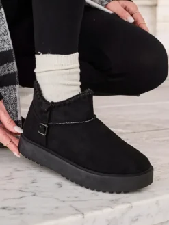 Discount Krótkie buty a'la śniegowce damskie Ewioz Śniegowce|Botki Z Delikatnym Ociepleniem