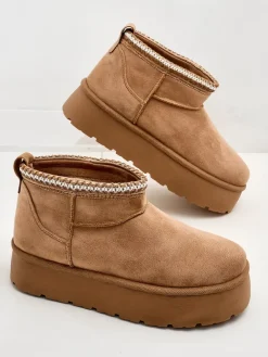 Clearance Krótkie buty a'la śniegowce damskie Xoalla Śniegowce|Botki Z Delikatnym Ociepleniem