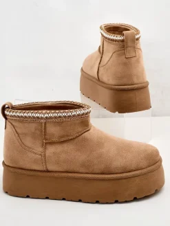 Clearance Krótkie buty a'la śniegowce damskie Xoalla Śniegowce|Botki Z Delikatnym Ociepleniem