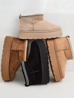 Clearance Krótkie buty a'la śniegowce damskie Xoalla Śniegowce|Botki Z Delikatnym Ociepleniem