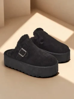 Clearance Krótkie buty a'la śniegowce bez pięty damskie Poctes Botki Z Delikatnym Ociepleniem|Śniegowce