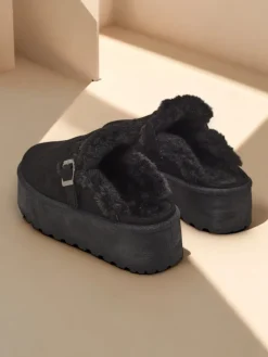 Clearance Krótkie buty a'la śniegowce bez pięty damskie Poctes Botki Z Delikatnym Ociepleniem|Śniegowce