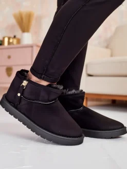 New Krótkie buty a'la śniegowce damskie Fefoz Śniegowce|Botki Na Platformie