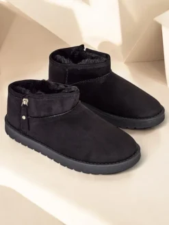 New Krótkie buty a'la śniegowce damskie Fefoz Śniegowce|Botki Na Platformie