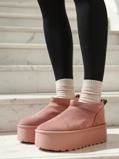 Best Krótkie buty a'la śniegowce damskie Ozozi Śniegowce|Botki Z Delikatnym Ociepleniem