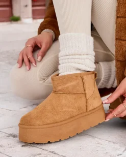 Online Krótkie buty a'la śniegowce damskie Hawanni Śniegowce|Botki Na Platformie