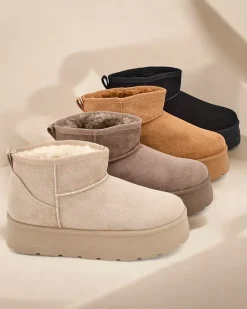 Online Krótkie buty a'la śniegowce damskie Hawanni Śniegowce|Botki Na Platformie