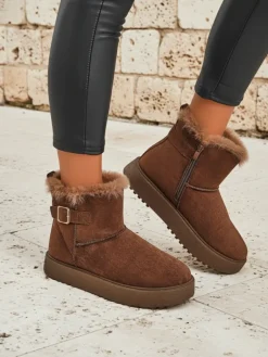 Online Krótkie buty a'la śniegowce damskie Winter Crest Śniegowce|Botki Na Platformie