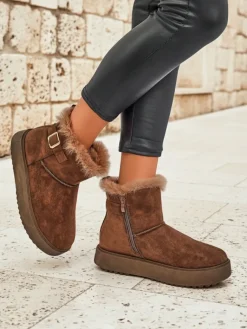 Online Krótkie buty a'la śniegowce damskie Winter Crest Śniegowce|Botki Na Platformie