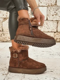 Online Krótkie buty a'la śniegowce damskie Winter Crest Śniegowce|Botki Na Platformie