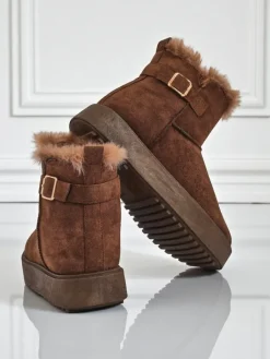 Online Krótkie buty a'la śniegowce damskie Winter Crest Śniegowce|Botki Na Platformie