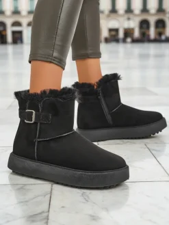 New Krótkie buty a'la śniegowce damskie Winter Crest Śniegowce|Botki Na Platformie