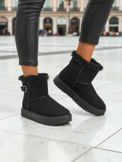 New Krótkie buty a'la śniegowce damskie Winter Crest Śniegowce|Botki Na Platformie